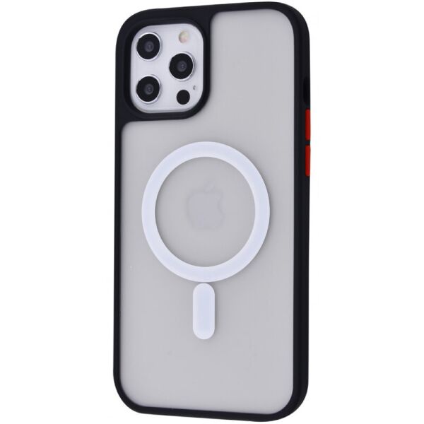 

TPU+PC чехол Shadow Matte with Magnetic Safe для Apple iPhone 12 Pro Max (6.7") (Черный / Black) (1158645)