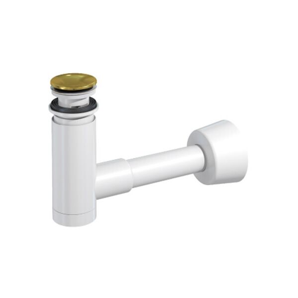 

Сифон для умивал.Easy Clean телескопич., Слив. трубка d40 с розеткой, клик золото PREVEX