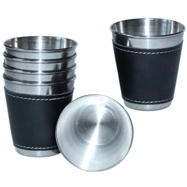 

Набор 6 дорожных стальных стопок (рюмок) Dynasty 70мл в чехле