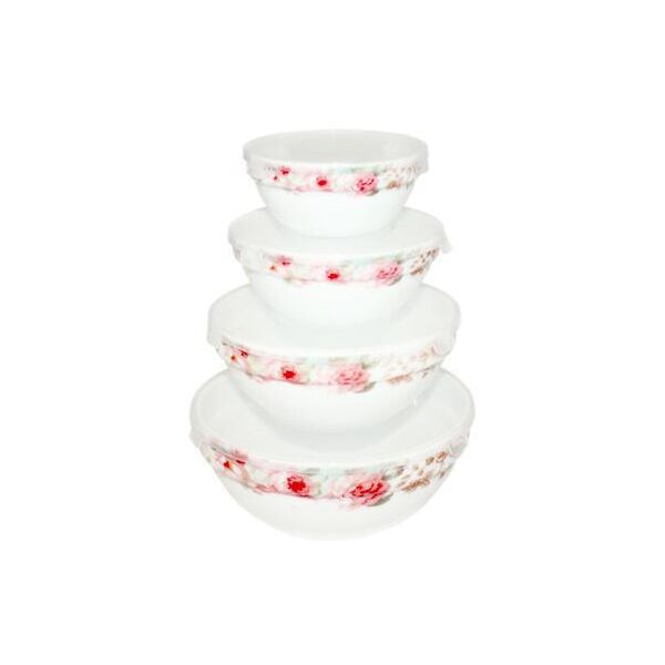 

Набор 4 салатника "Версаль Розы" Ø10см, Ø12.5см, Ø15см и Ø17.5см с крышками, стеклокерамика