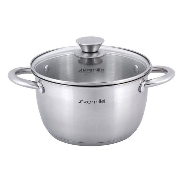

Кастрюля Kamille Gladys 1.5л из нержавеющей стали, с мерной шкалой
