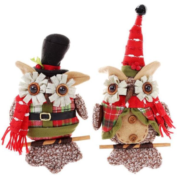 

Новогодняя мягкая игрушка "Нарядная сова" 25см