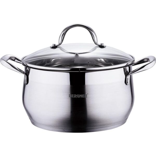 

Кастрюля Bergner Gourmet 4.5л из нержавеющей стали со стеклянной крышкой