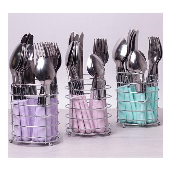 

Набор столовых приборов Kamille Elegance Set 24 предмета и подставка стальная