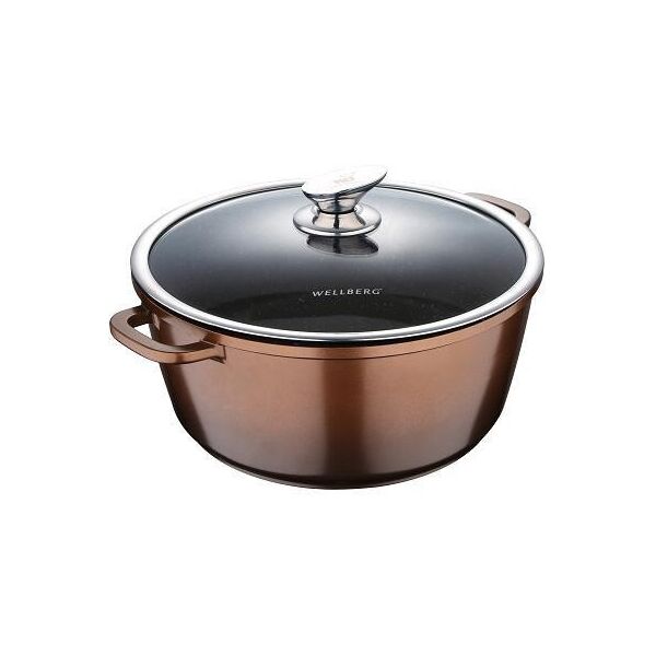 

Кастрюля Wellberg Kasian Brown 6.4л с мраморным покрытием
