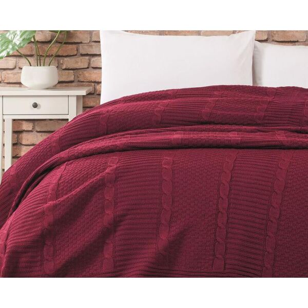 

Плед Belizza Bordo 220х240см вязанный