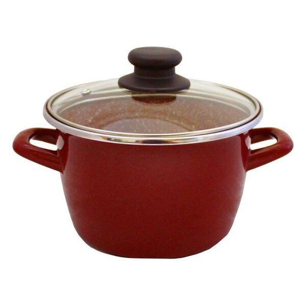 

Кастрюля эмалированная Vitrinor Toscana Terracota 1.5л со стеклянной крышкой
