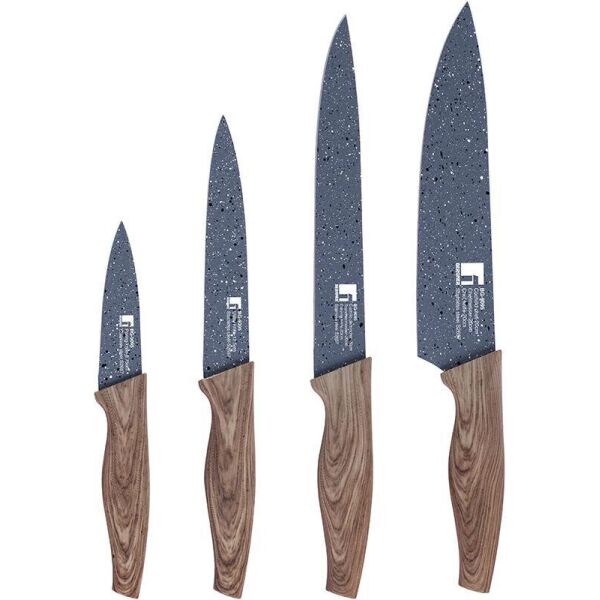 

Набор 4 кухонных ножа Bergner Marble Blade с мраморным покрытием