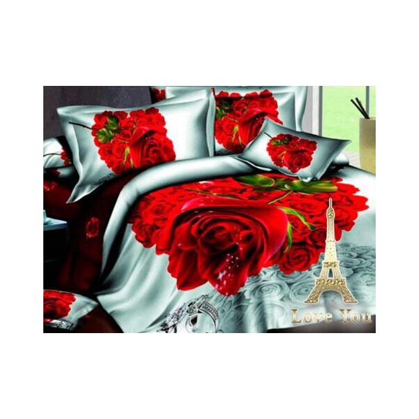 

Комплект постельного белья Love You Сатин 3D "Счастье" Семейный