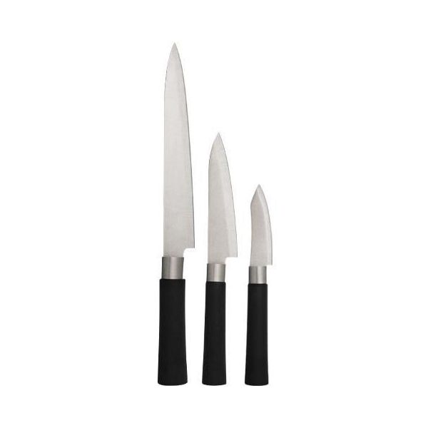 

Набор 3 кухонных ножа S&TJapanese из нержавеющей стали, 33.5см, 23.2см, 19см