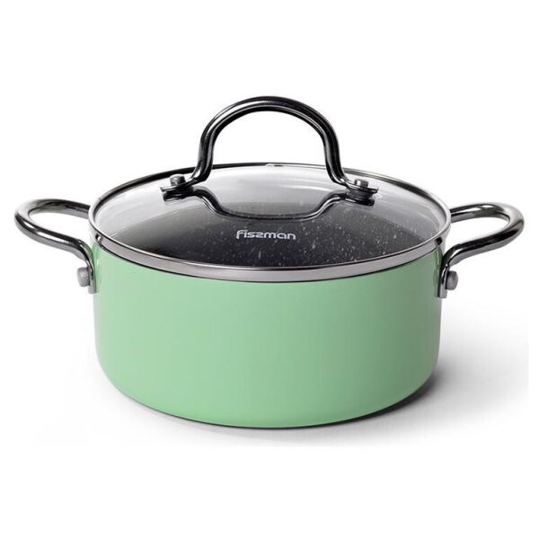 

Кастрюля Fissman Mini Chef Green 1.3л с антипригарным покрытием