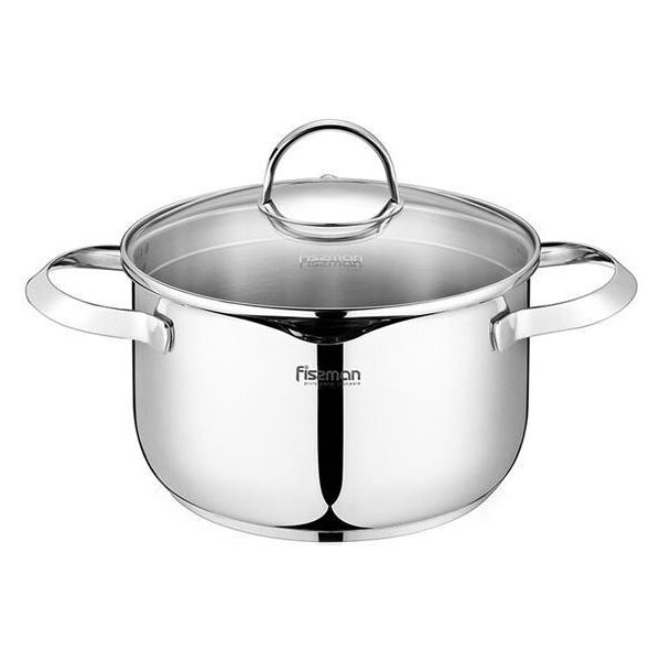 

Кастрюля Fissman Callisto 5л со стеклянной перфорированной крышкой