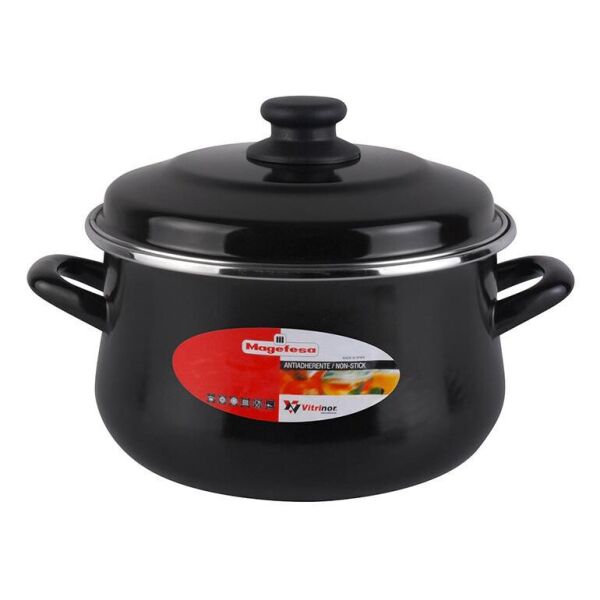 

Кастрюля Vitrinor Black 3.7л с антипригарным покрытием и эмалированной крышкой
