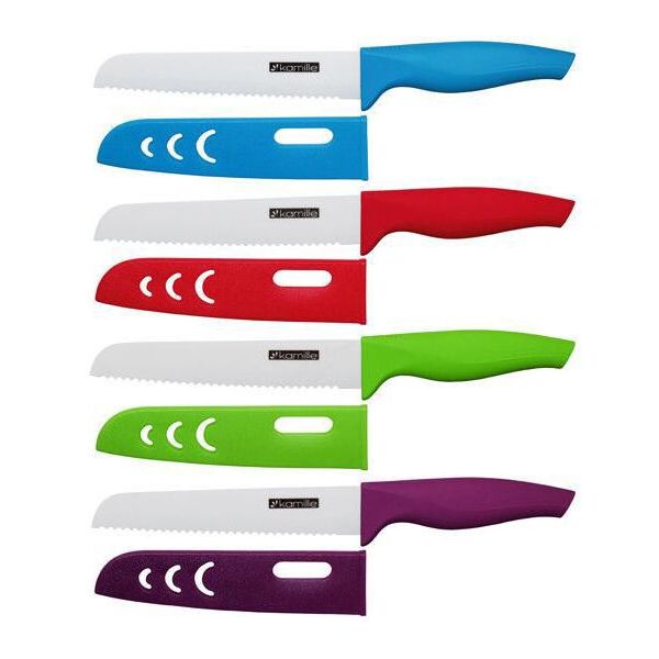 

Нож керамический Kamille Miracle Blade для хлеба 15см + чехол цветной