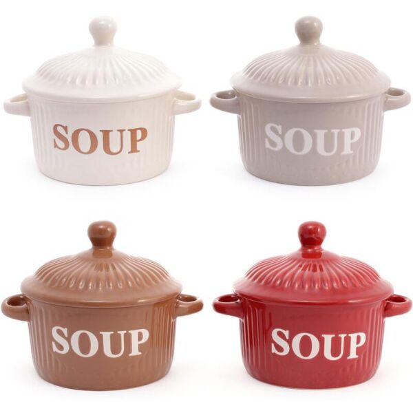 

Супница "Артемида" Soup пиала керамическая с ручками и крышкой