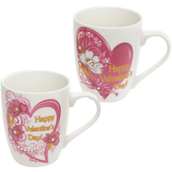 

Кружка "Happy Valentine's" 350мл со стразами