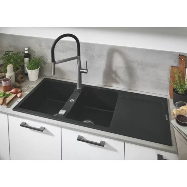 

Прямоугольная кухонная мойка гранитная Grohe EX Sink K500 двойная 31647AP0