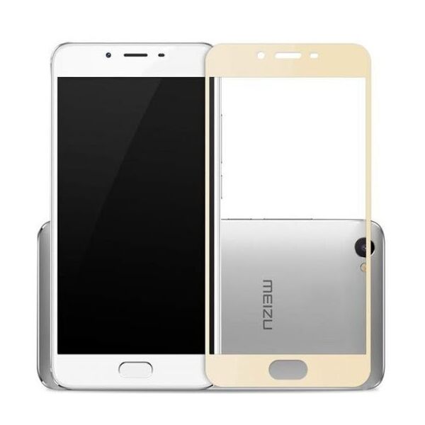 

Защитное стекло Epik цветное на весь экран для Meizu M3s / m3 mini Золотое