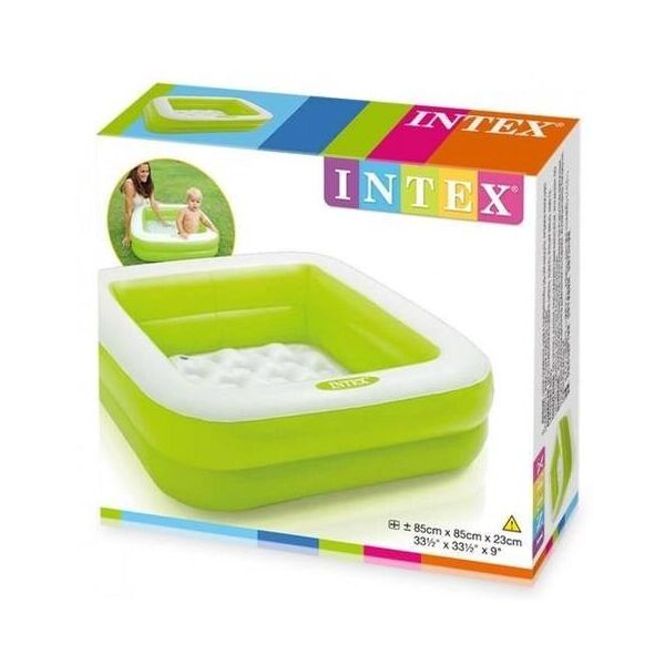 

Детский бассейн для купания Intex 57100 высота борта 18 см Зелёный