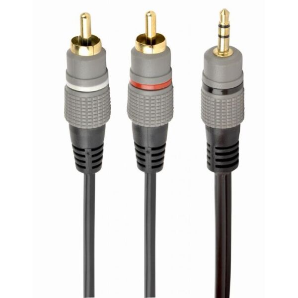 

Кабель Audio 3.5мм-2RCA тюльпан Cablexpert 2.5m Black (CCA-352-2.5M)