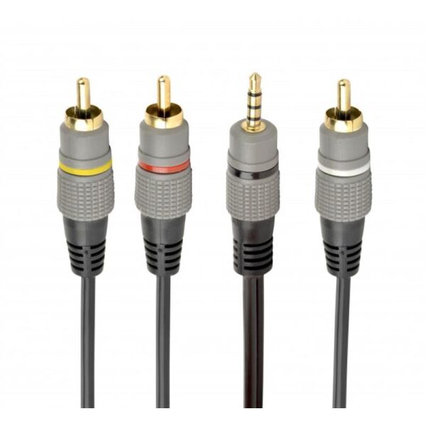 

Кабель Audio Cablexpert 3.5мм-3RCA 1.5m Black (CCAP-4P3R-1.5M)