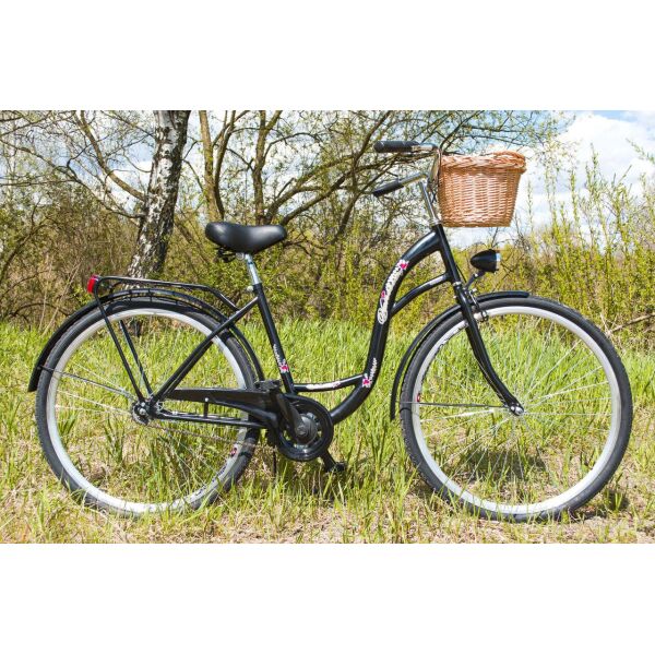 

Велосипед женский городской VANESSA 28 Black с корзиной