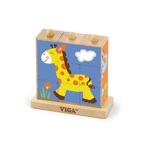 

Пазл-кубики вертикальный Viga Toys "Сафари" (50834)