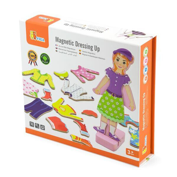 

Игровой набор Viga Toys Гардероб девочки на магнитах (59652)