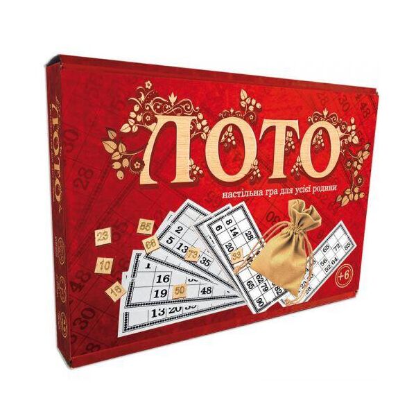 

Настольная игра "Лото", с деревянными фишками" 30656