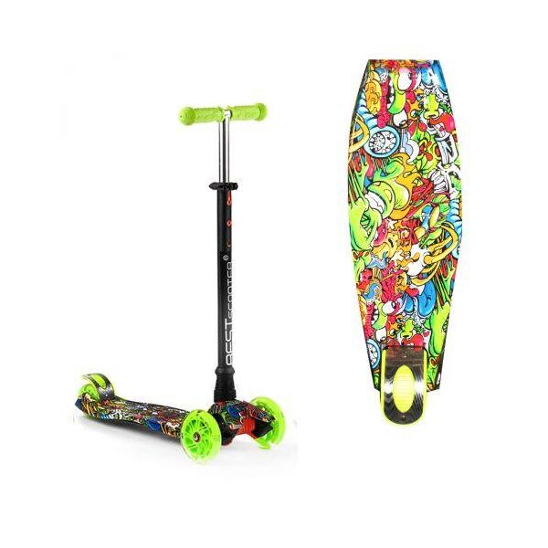 

Самокат четырехколесный "Best Scooter", граффити 1 113-22155