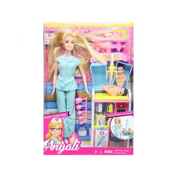 

Игровой набор с куклой "Доктор", в голубом 522-1-2