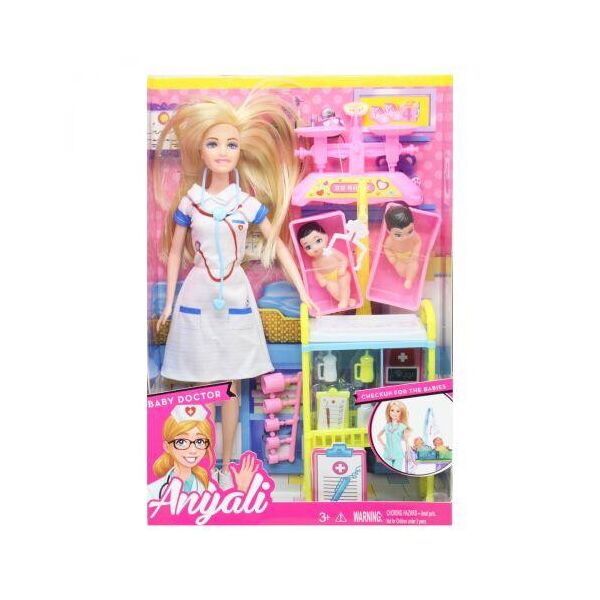 

Игровой набор с куклой "Доктор", в белом 522-1-2