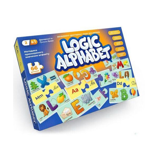 

Развивающие пазлы "Logic Alphabet", англо-украинский G-LoA-01-04U