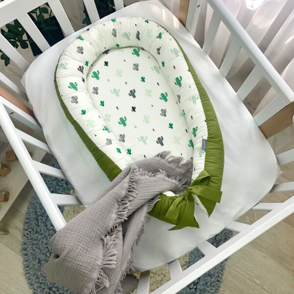 

Кокон гнездышко для новорожденных Baby Design Кактусы 90*65 см