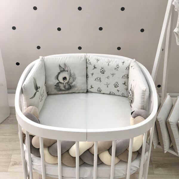 

Комплект постельного белья в овальную/круглую кроватку Art Design Majestic (6 пр)