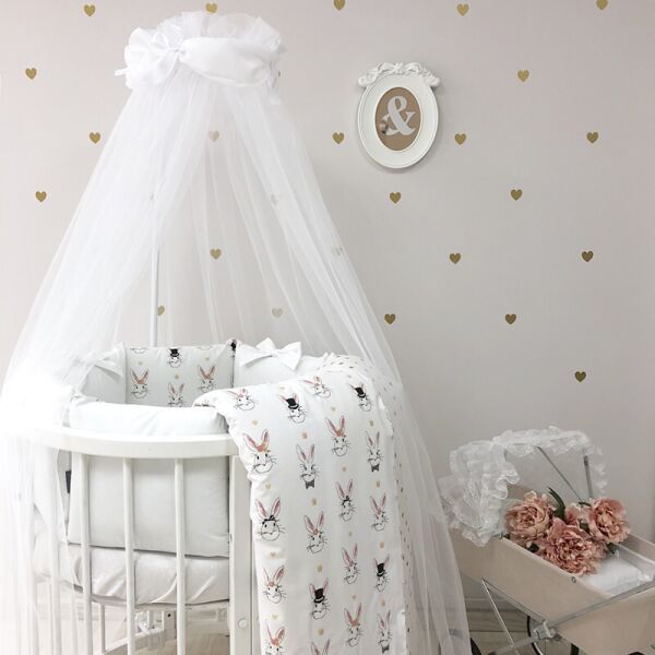 

Комплект детского белья в овальную кроватку Shine Алиса белый (без балдахина)