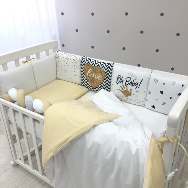 

Детское постельное белье кроватку для новорожденных Art Design Oh Baby (6 пр) с бортикам 100% хлопок