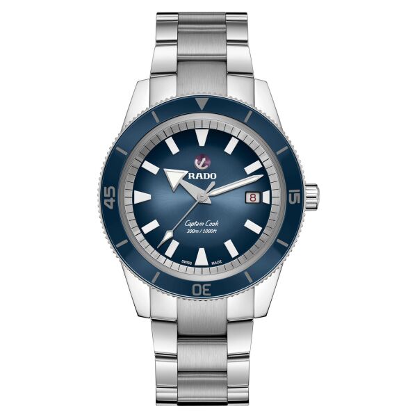 

Часы наручные мужские RADO CAPTAIN COOK AUTOMATIC 01.763.6105.3.520/R32105208 на браслете + 2 сменных ремешка