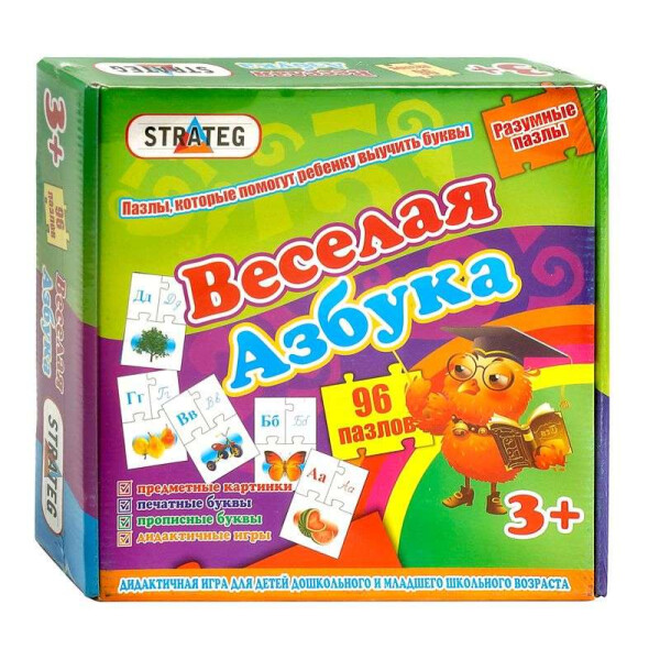 

Пазлы Стратег "Веселая азбука" 96 элементов (518)