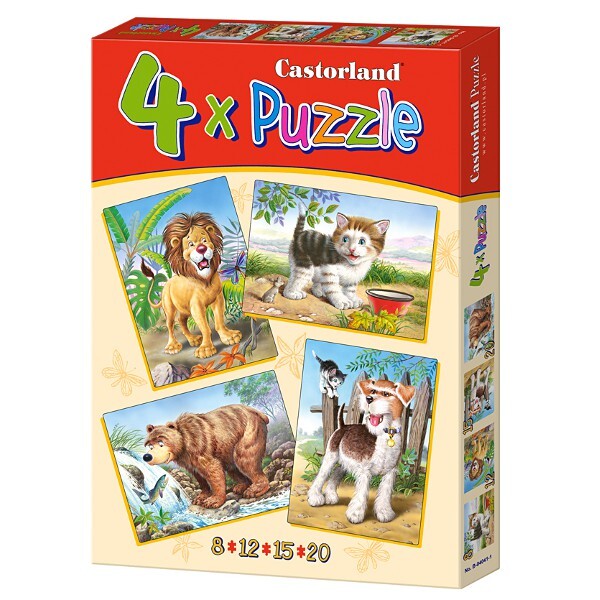 

Пазлы Castorland 4 в 1 "Милые животные" В-04041 (21349)