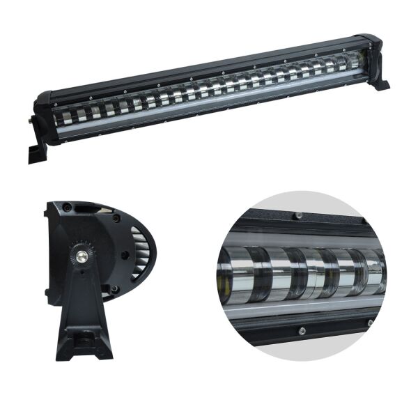 

Светодиодная LED балка люстра на крышу авто Лидер K120W 120W с неоновым ободом ближний