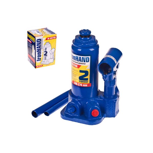 

Гидравлический домкрат бутылочный Vitol IH-148276D 2 тонны 276мм Iron Hand