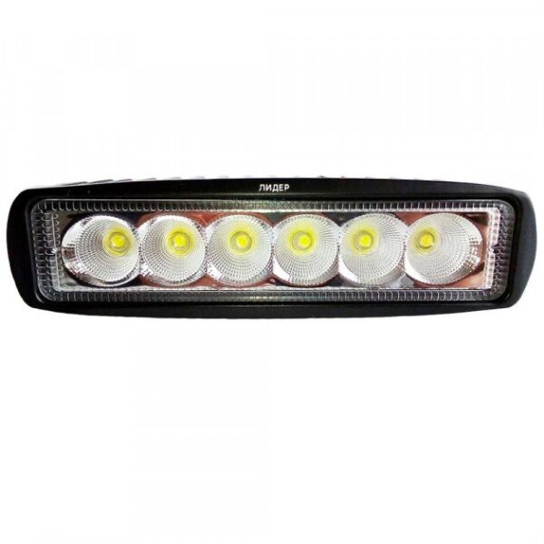 

Дополнительные светодиодные фары LED Лидер 07-18W 18W Yellow прямоугольные дальний