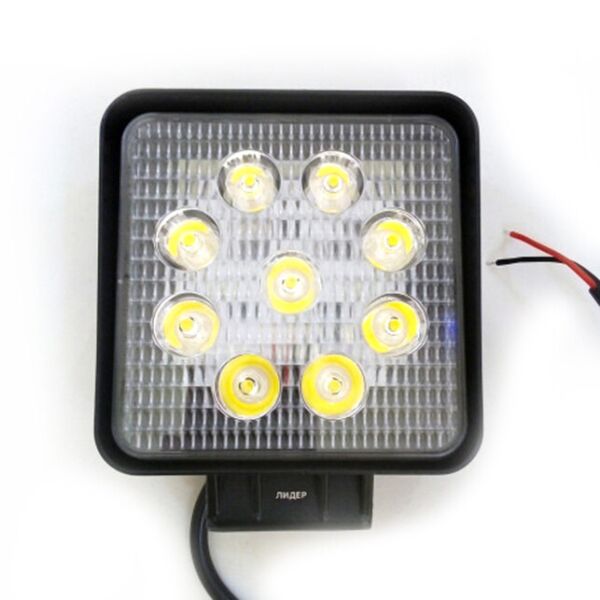 

Дополнительные светодиодные фары LED Лидер 27W Yellow квадратные дальний
