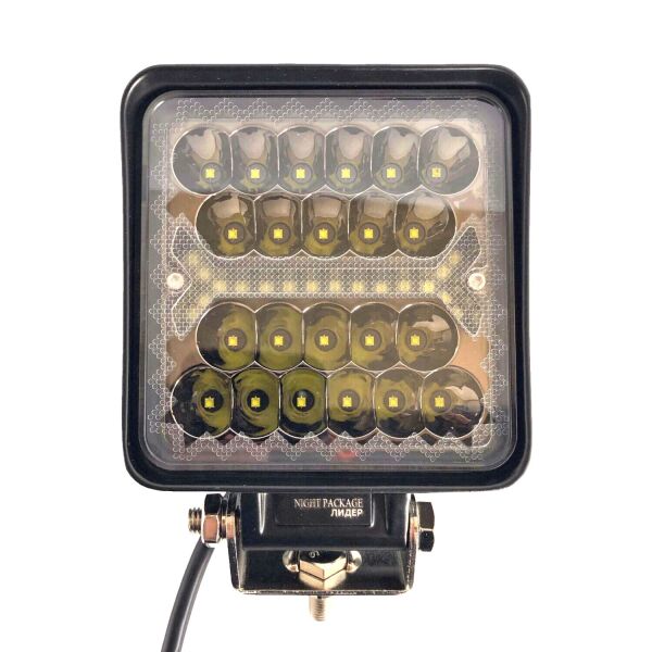 

Дополнительные светодиодные фары LED Лидер 1-66W 66W Cree+дхо квадратные дальний