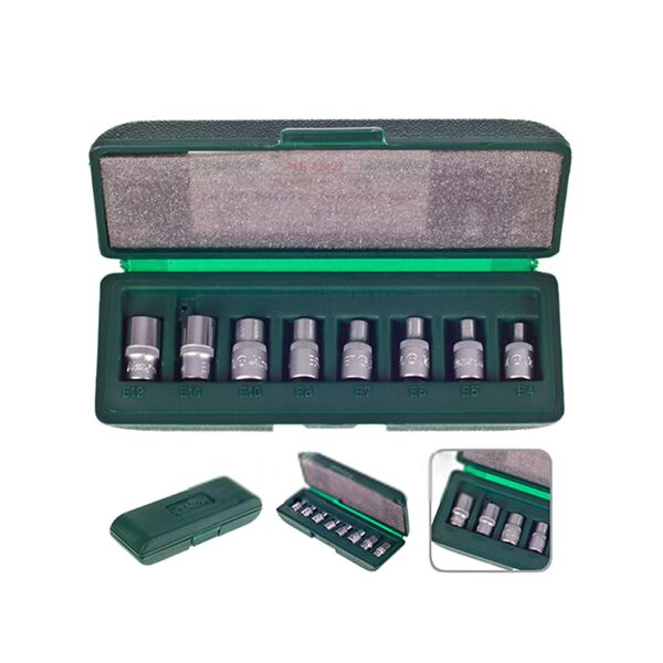 

Набор головок 1/4" внешний торкс E4-E12 8 предметов HANS 26410-8