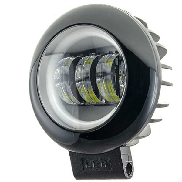 

Дополнительные светодиодные фары LED Лидер WL-F4B SP 30W+COB черные круглые дальний