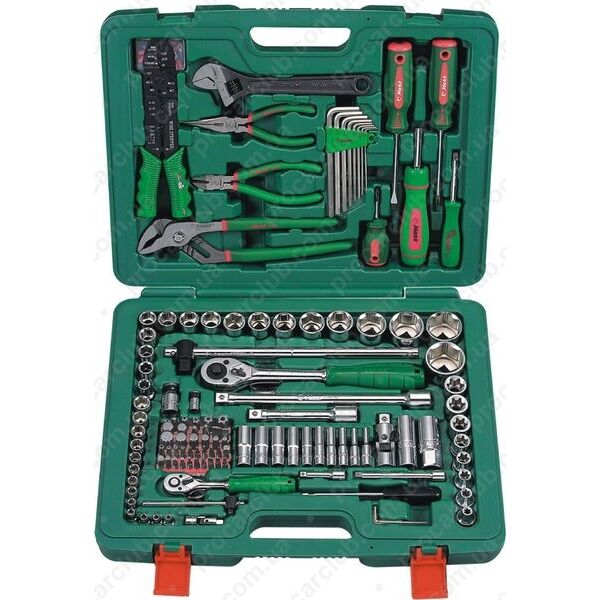 

Набор инструмента 158 предметов 1/4", 1/2" HANS (TK-158E)