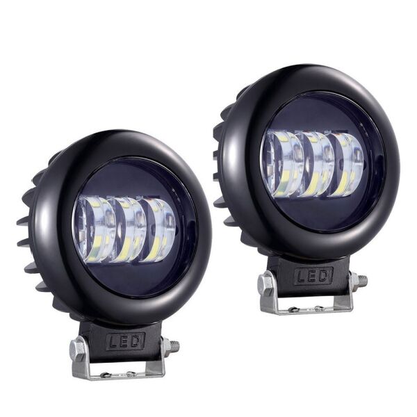 

Дополнительные светодиодные фары LED Лидер W8930BR 30W круглая черные дальний