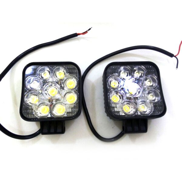

Дополнительные светодиодные фары LED Лидер Mini 87-27W 27W квадратные дальний